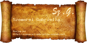 Szemerei Gabriella névjegykártya